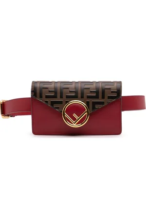 Fendi 2010-2024 Zucca Embossed Leather F is Fendi Convertible belt bag