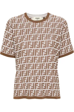 Fendi FF-pattern knitted T-shirt