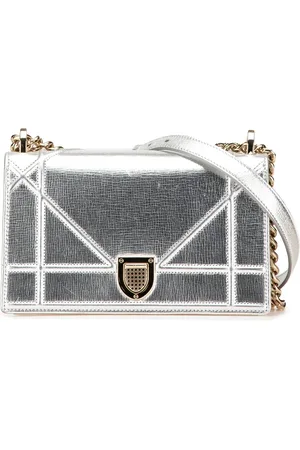 Dior 2016 Small Metallic Grained Calfskin Diorama Flap crossbody bag