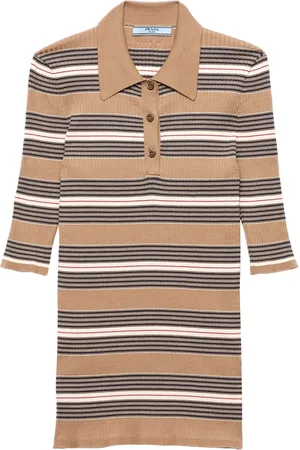 Prada Cotton ribbed polo shirt