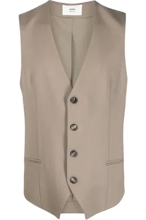 Ami V-neck virgin wool waistcoat
