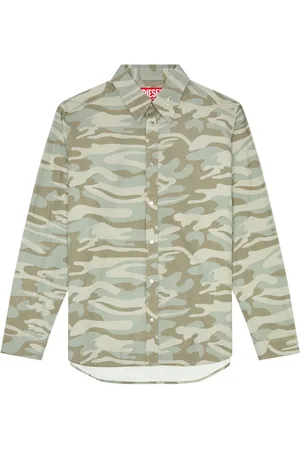 Diesel Camouflage-print poplin shirt