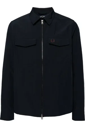 Fred Perry Textured zip-through overshirt