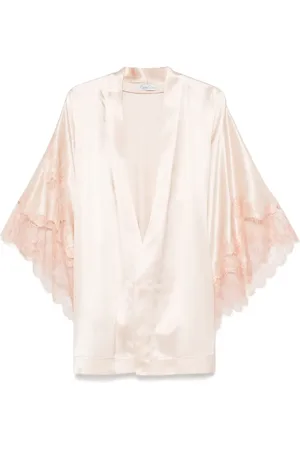 CARINE GILSON Caudry-lace silk robe