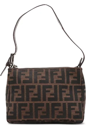 Fendi Zucca zipped shoulder bag