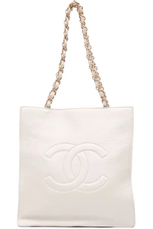 CHANEL 2020 Shiny Aged Calfskin North South Shopping tote bag