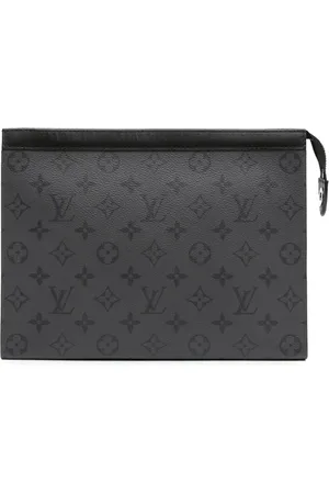 LOUIS VUITTON 2021-2024 Monogram Eclipse Reverse Pochette Voyage MM clutch bag