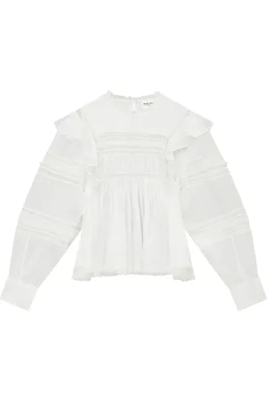 Marant Etoile Ganael ruffle-detail cotton blouse