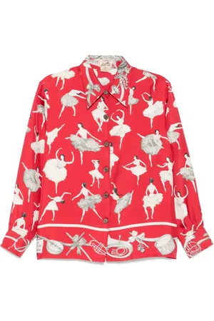 Hermès 1990-2000s printed shirt