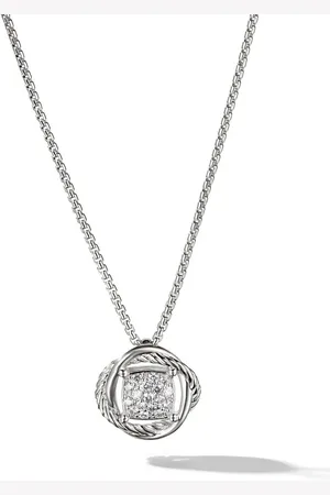 David Yurman Sterling Infinity diamond necklace
