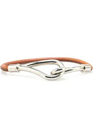 Hermès 20th Century Jumbo Hook Leather Bracelet costume bracelet