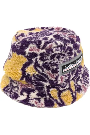 ARIES Logo-print fleece bucket hat