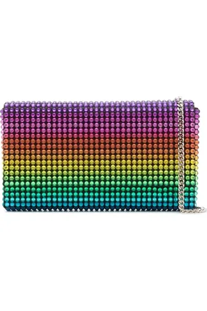 Amina Muaddi Paloma crystal-embellished clutch bag