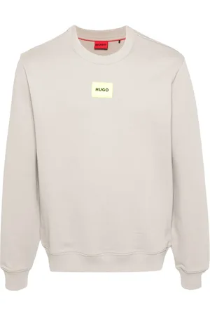 HUGO BOSS Logo-patch cotton sweatshirt