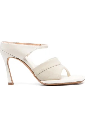 Sportmax 100mm thong-strap leather sandals