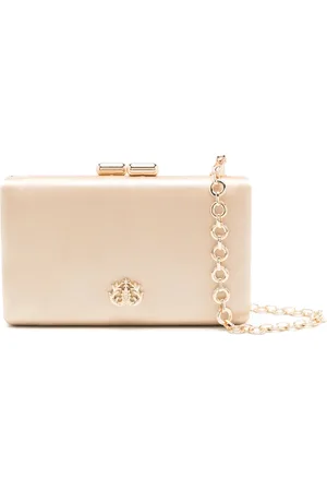 Isla Ibiza Eva logo-plaque clutch bag