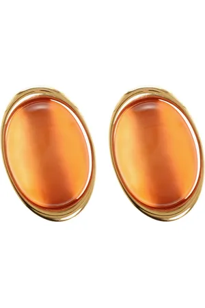 Saint Laurent Oval cabochon earrings