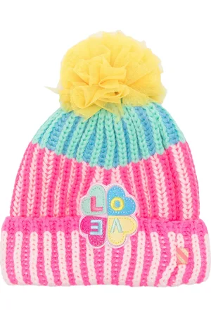 Billieblush Pompom-detail beanie hat