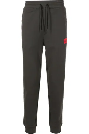 HUGO BOSS Logo-appliqué cotton track pants