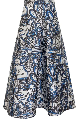 ALESSANDRO ENRIQUEZ Graphic-print skirt