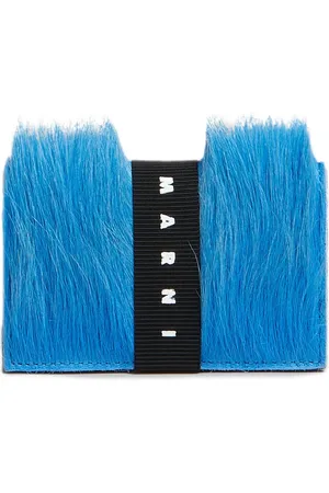 Marni Logo-strap brushed-effect wallet
