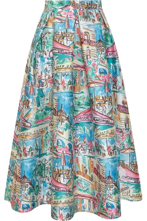 ALESSANDRO ENRIQUEZ Graphic-print skirt
