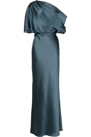 Amsale Off-shoulder draped-detail gown