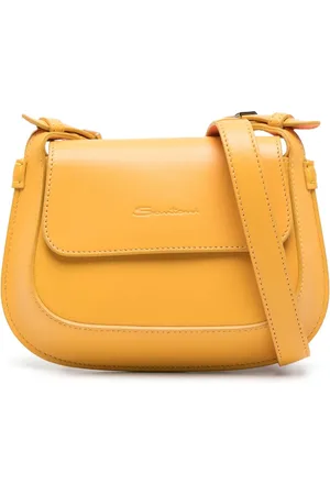 santoni Medium logo-debossed crossbody bag