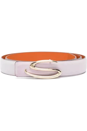 santoni Logo-buckle leather belt