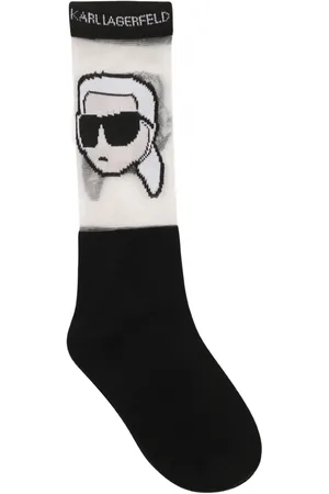 Karl Lagerfeld Intarsia-logo knitted socks