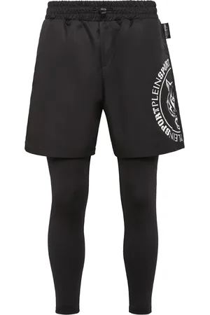 Philipp Plein Logo-print layered-design leggings