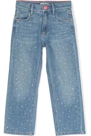 Billieblush Rhinestone-embellished straight-leg jeans