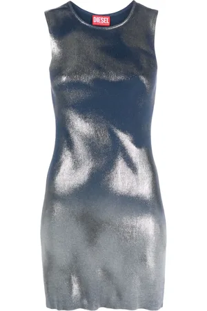 Diesel Metallic-finish cotton dress