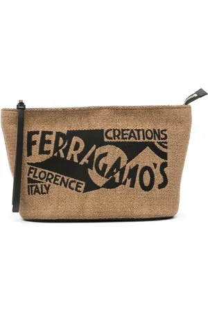 Salvatore Ferragamo Venna-logo clutch bag