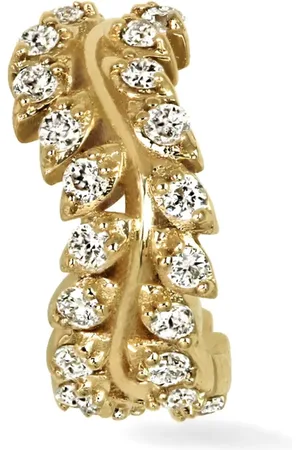 Lark & Berry 14kt yellow Whispering Vine diamond hoop