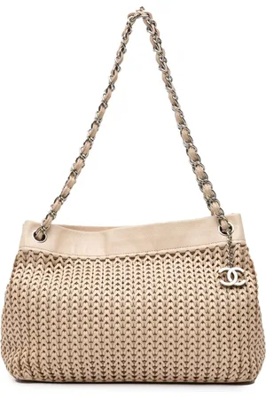 CHANEL 2004-2005 Woven Caviar CC Charm tote bag