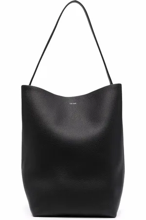 The Row Large leather bucket tote bag