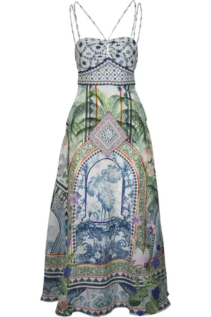 Camilla Jardim Party-print maxi dress