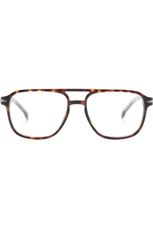 HUGO BOSS 1600 EX4 tortoiseshell square-frame glasses
