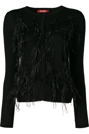 Max Mara Feather embellished cardigan