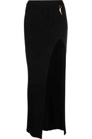 Roberto Cavalli Tiger-tooth detail knitted skirt