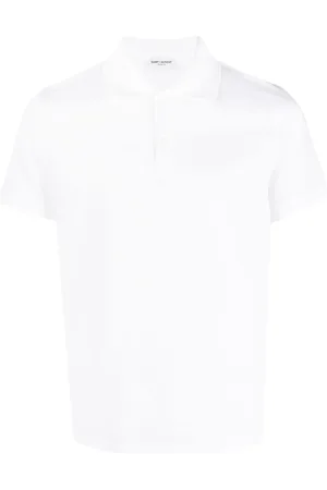 Saint Laurent Logo-embroidered short-sleeved polo shirt