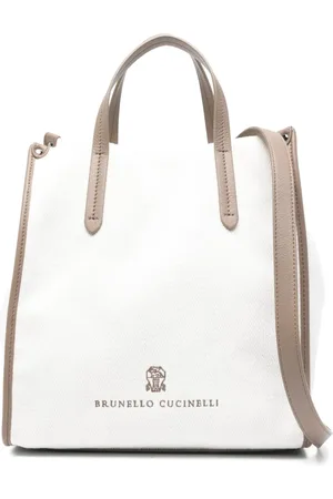 Brunello Cucinelli Logo-embroidered tote bag