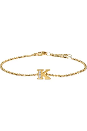 David Yurman 18K yellow Petite Pavé Initial diamonds bracelet