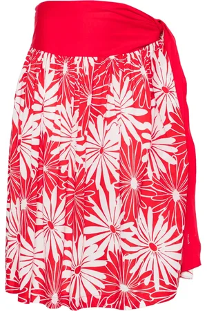 Saint Laurent 1970s floral-print midi skirt