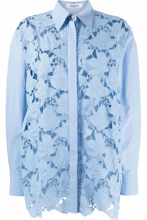 VALENTINO GARAVANI Long-sleeve lace shirt