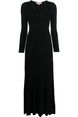 Michael Kors Pleated V-neck midi dress