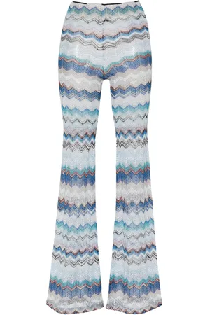 Missoni Crochet-knit flared trousers
