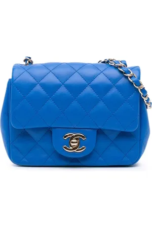 CHANEL 2015-2016 Mini Square Classic Lambskin Single Flap crossbody bag