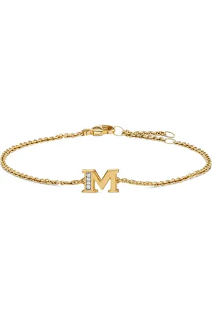 David Yurman 18K yellow Petite Pavé Initial diamonds bracelet